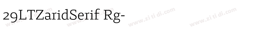 29LTZaridSerif Rg字体转换